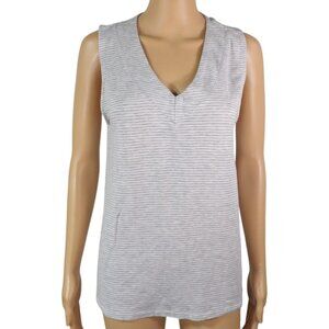 Women's sleeveless striped T-shirt, This is a women's sleeve brand, size M (331)
